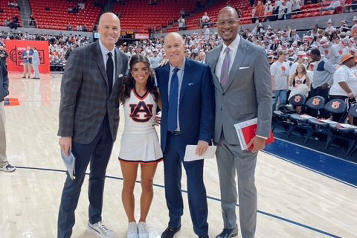 Britt Ware and ESPN host at Auburn backetball